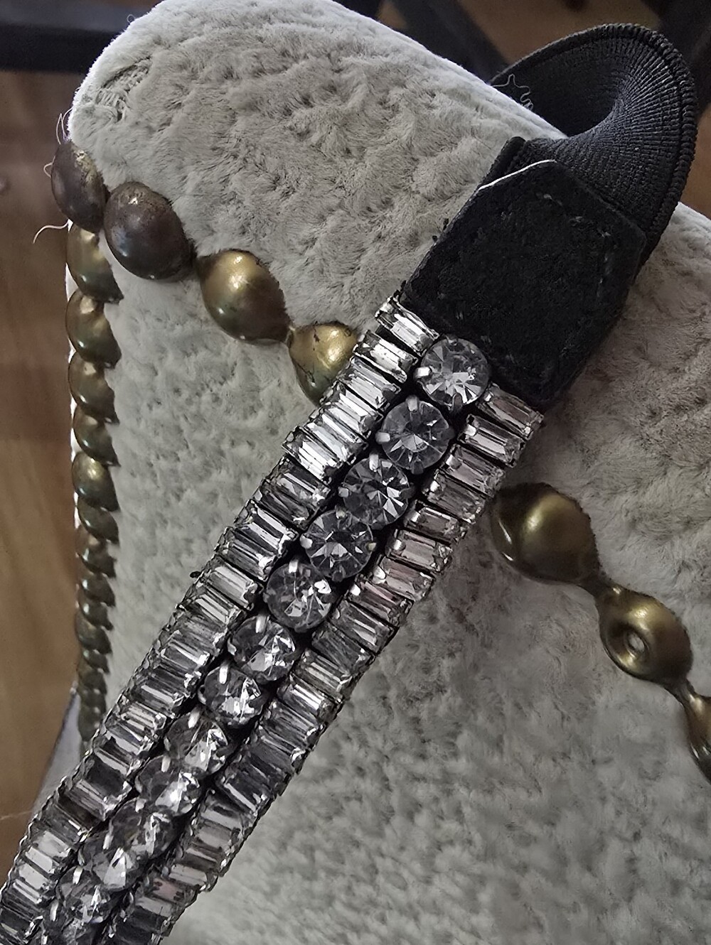 NWT Boden Rhinestone Crystal-Embellished Black Belt. - Picture 3 of 10